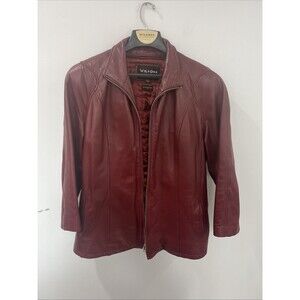 Wilson’s Leather Red Leather Jacket Women Size 1X Thinsulate Belted